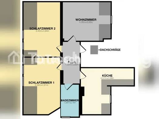 Wohnung zur Miete Tauschwohnung 910 € 3 Zimmer 72 m² 3. Geschoss Darmstadt Darmstadt 64287