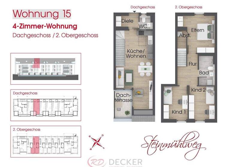Wohnung zur Miete 1.340 € 4 Zimmer 83,8 m² 2. Geschoss Urfarn Wasserburg 83512