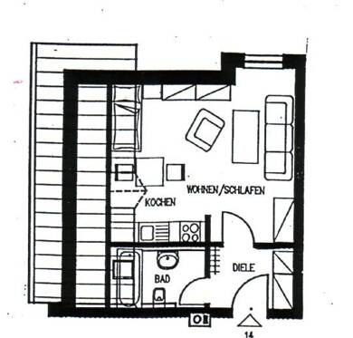 Wohnung zur Miete 425 € 1 Zimmer 31 m² Dachgeschoss, 2. Geschoss frei ab 01.08.2025 Moosburg Moosburg 85368