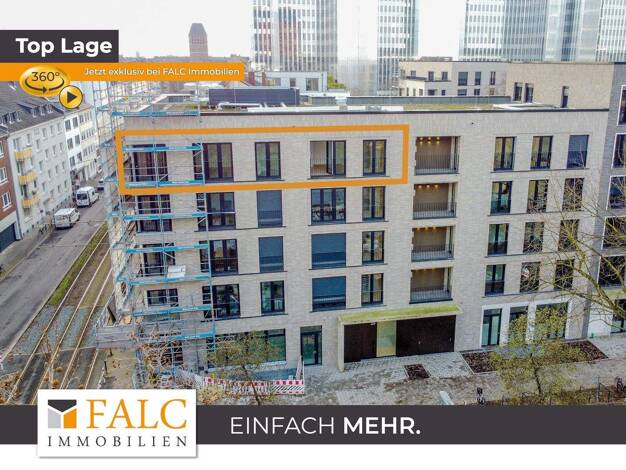 Wohnung zum Kauf - Erstbezug 579.000 € 2 Zimmer 49,6 m² 4. Geschoss Völklinger Straße 2 Unterbilk Düsseldorf 40219