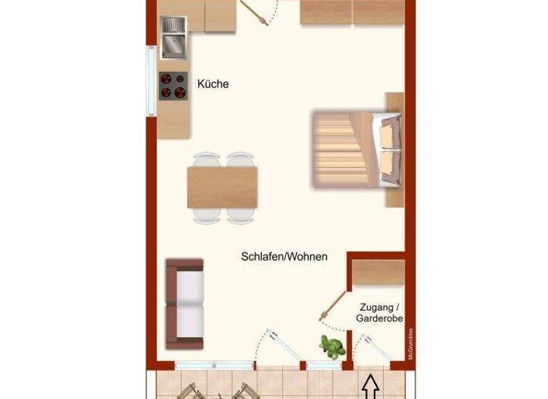 Studio zur Miete 510 € 1 Zimmer 42 m² frei ab sofort Röttenbach 91341