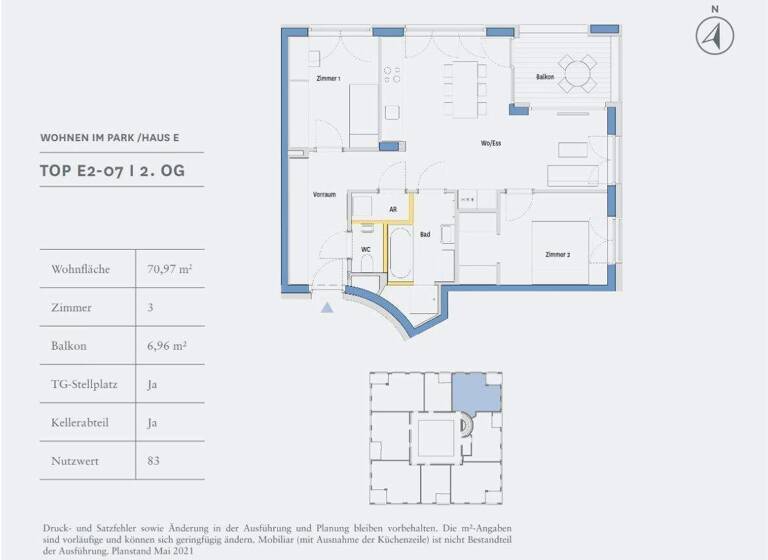 Wohnung zum Kauf provisionsfrei 366.000 € 3 Zimmer 71 m² Jakomini Graz 8010