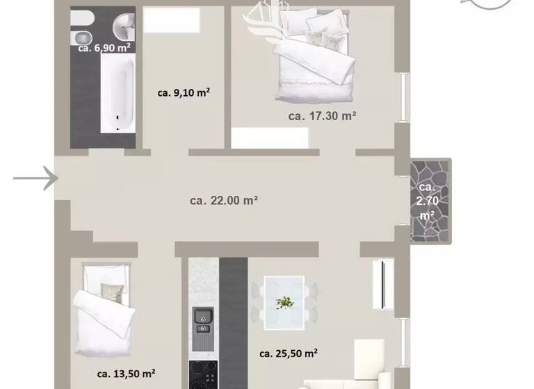 Studio zum Kauf 243.000 € 3 Zimmer 165 m² 1. Geschoss Salurn 39040