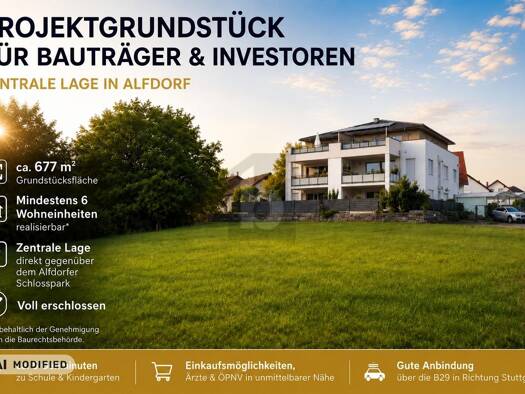 Grundstück zum Kauf 399.000 € 677 m² Grundstück Alfdorf Alfdorf 73553