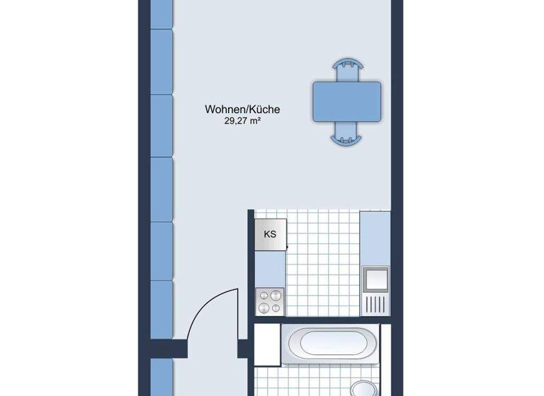 Studio zum Kauf 100.000 € 1 Zimmer 40 m² Backnang 71522