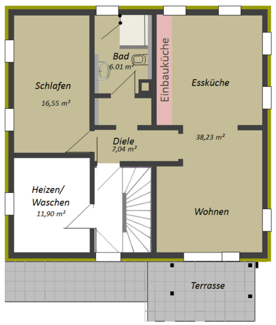 Wohnung zur Miete 910 € 2,5 Zimmer 70 m²<br/>Wohnfläche EG<br/>Geschoss Bondorf 71149