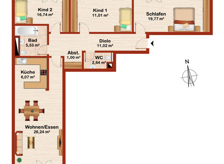 Wohnung zum Kauf 299.000 € 4 Zimmer 106 m² Liebertwolkwitz Leipzig 04288