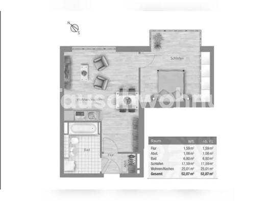 Wohnung zur Miete Tauschwohnung 1.350 € 2 Zimmer 52 m² Sendling-Westpark München 80686