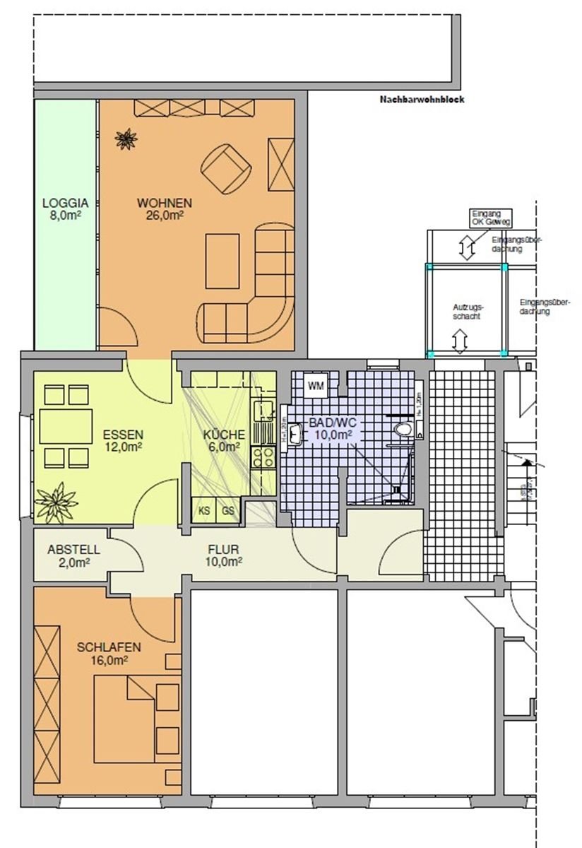 Wohnung zum Kauf provisionsfrei 120.000 € 2 Zimmer 86 m²<br/>Wohnfläche ab sofort<br/>Verfügbarkeit Askanische Str. Innerstädtischer Bereich Mitte 24 Dessau-Roßlau 06844