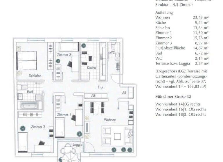 Wohnung zum Kauf 447.000 € 5 Zimmer 106 m² Hochzoll Augsburg 86163