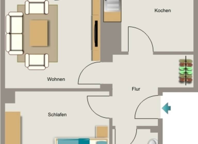 Wohnung zur Miete 458 € 2,5 Zimmer 55,1 m² EG frei ab 01.07.2026 Onckenstraße 78 Frohnhausen Essen 45144