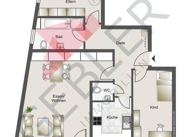 Wohnung zum Kauf 173.000 € 3 Zimmer 74,9 m² EG Hochschulviertel Hagen 58097