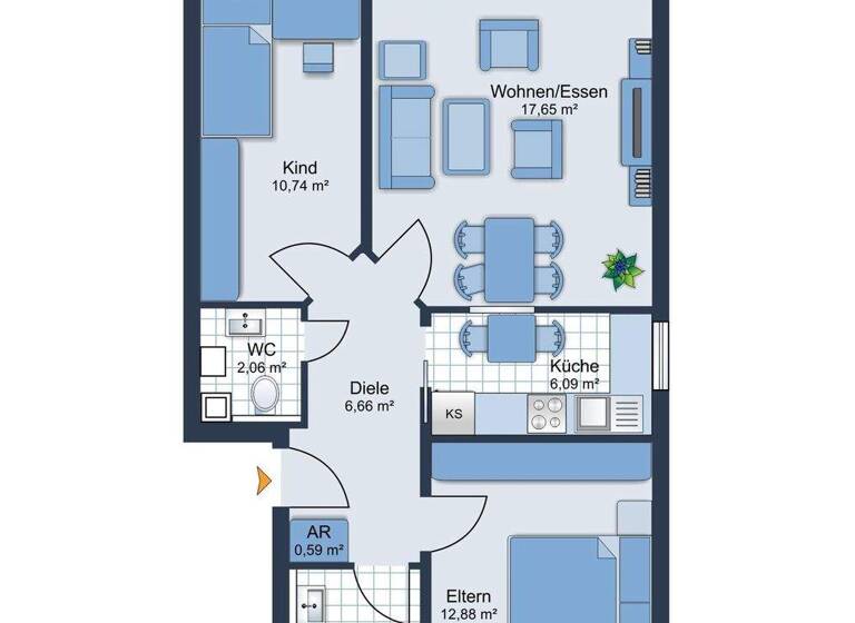 Wohnung zum Kauf 174.900 € 3 Zimmer 67,8 m² Begau Alsdorf / Mariadorf 52477