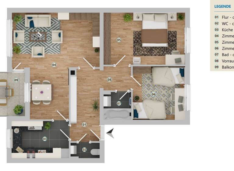 Wohnung zum Kauf 272.000 € 3 Zimmer 76 m²<br/>Wohnfläche Bad Reichenhall Bad Reichenhall 83435