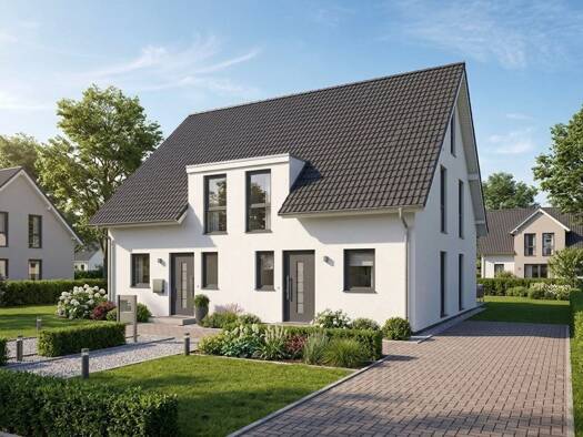 Doppelhaushälfte zum Kauf - Erstbezug 544.700 € 5,5 Zimmer 121,6 m² 442 m² Grundstück Farmsen-Berne Hamburg 22159