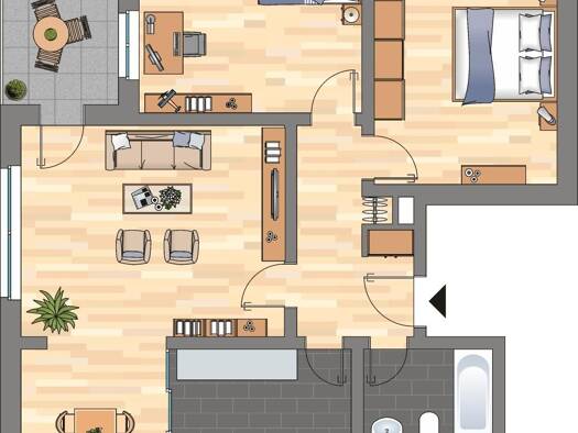 Wohnung zur Miete 489 € 3 Zimmer 74 m² 9. Geschoss Europaring 4 Neuende Wilhelmshaven 26389