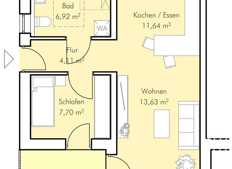 Wohnung zum Kauf - Erstbezug provisionsfrei 211.900 € 2 Zimmer 48,2 m² EG frei ab sofort Neubürgerstraße Hutthurm 94116