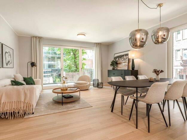 Wohnung zum Kauf - Neubau 695.000 € 2 Zimmer 55,6 m² EG Winterhuder Marktplatz 10 a+b Hamburg 22299