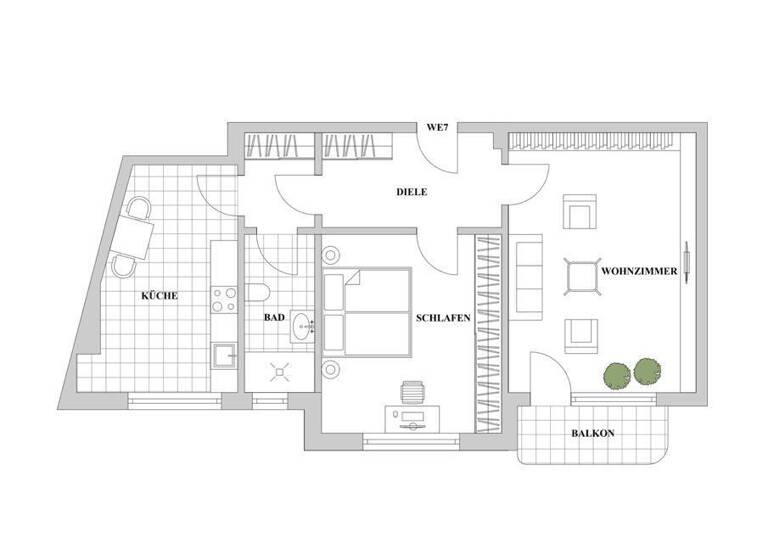 Wohnung zum Kauf 390.000 € 2 Zimmer 72,6 m² 2. Geschoss Düsseltal Düsseldorf 40237