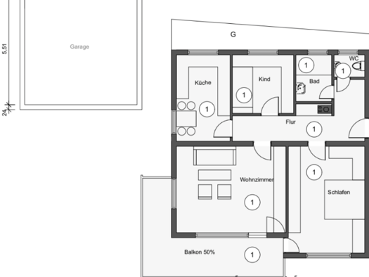 Wohnung zum Kauf 3 Zimmer 86,8 m² EG Kochendorf Bad Friedrichshall 74177