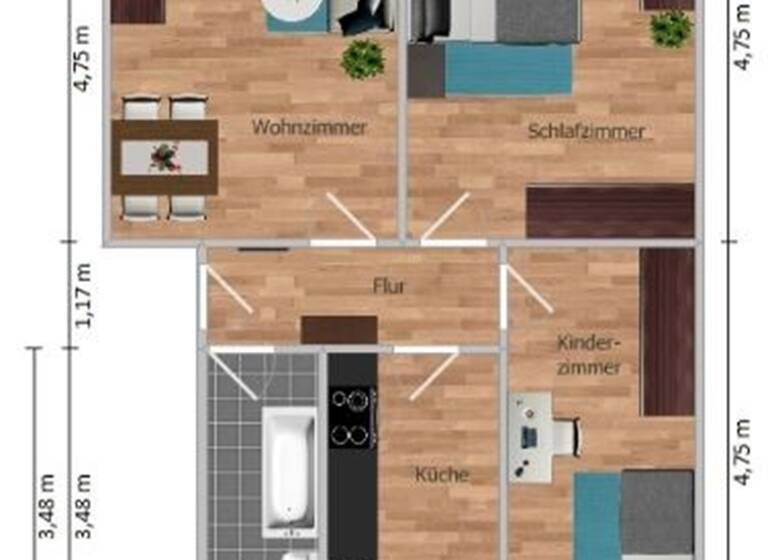 Wohnung zur Miete 430 € 3 Zimmer 61,1 m²<br/>Wohnfläche 3.<br/>Geschoss Heinrichstraße 1 Spremberg Spremberg 03130