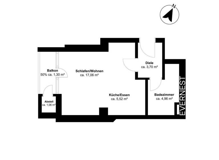 Studio zum Kauf 195.000 € 1 Zimmer 32,6 m² 3. Geschoss Pempelfort Düsseldorf 40477