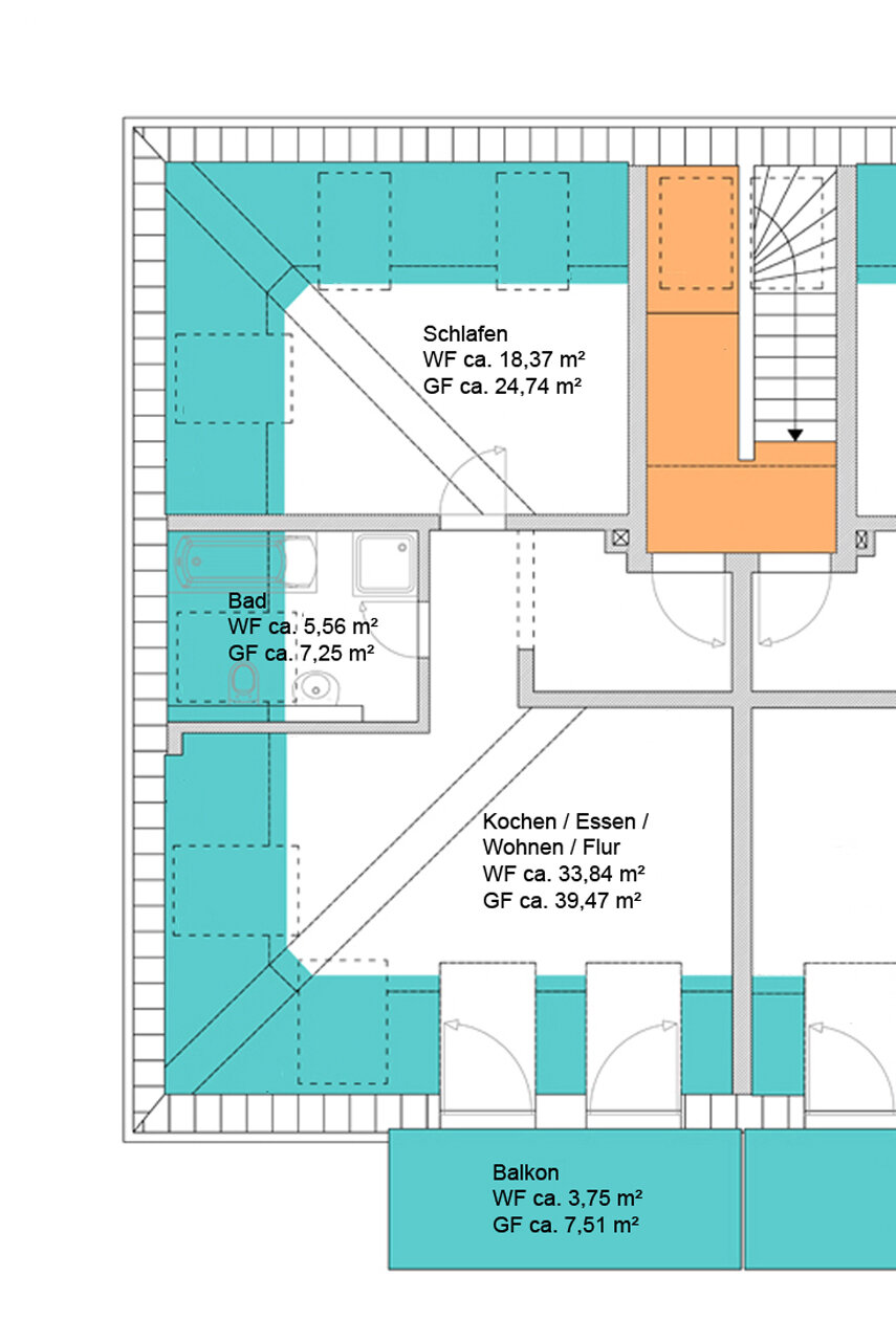 Wohnung zum Kauf provisionsfrei 2 Zimmer 61,5 m²<br/>Wohnfläche 2.<br/>Geschoss Gröbenzell 82194