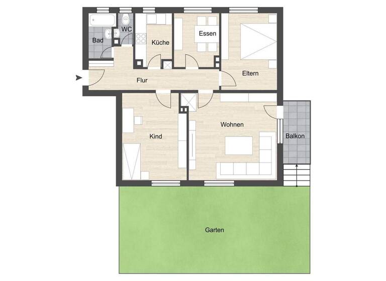 Wohnung zum Kauf 749.000 € 4 Zimmer 101 m² EG Nordend-West Frankfurt am Main 60320