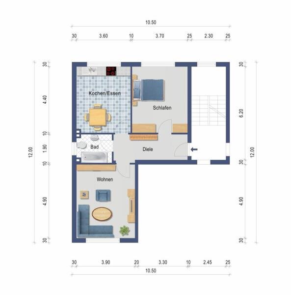 Wohnung zum Kauf 125.000 € 2 Zimmer 62 m²<br/>Wohnfläche 1.<br/>Geschoss Heckinghausen Wuppertal 42289