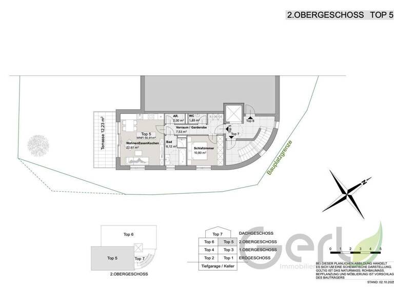 Terrassenwohnung zum Kauf - Erstbezug provisionsfrei 420.000 € 2 Zimmer 51,2 m² Wals-Siezenheim 5071