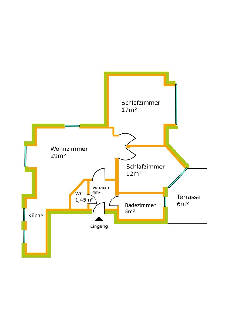 Wohnung zur Miete 903 € 3 Zimmer 70 m²<br/>Wohnfläche Wien 1120