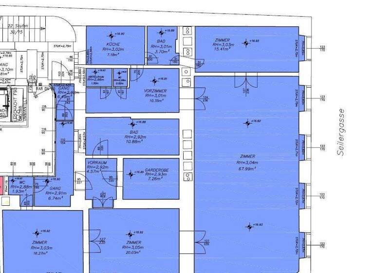Wohnung zur Miete 4.531 € 4 Zimmer 181,1 m² Wien 1010