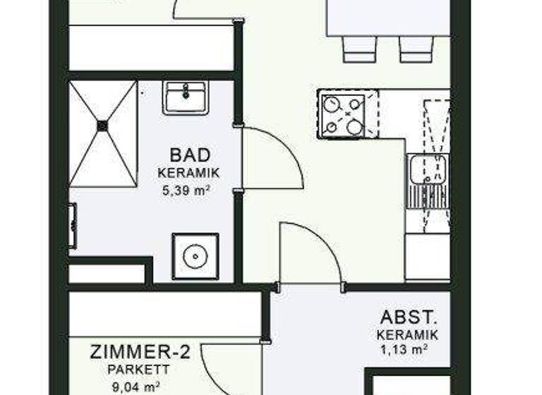 Wohnung zur Miete - Erstbezug 613 € 3 Zimmer 54,5 m² 3. Geschoss frei ab sofort Fröhlichgasse 23-35 Jakomini Graz 8010