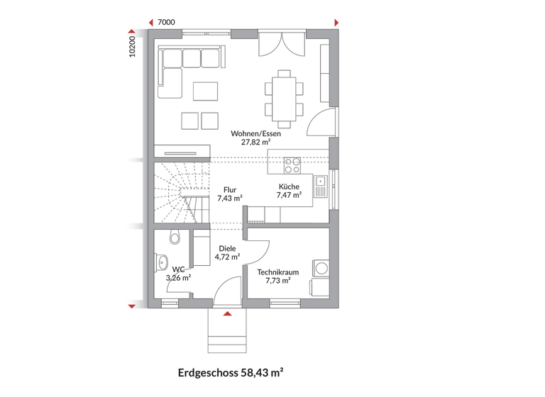 Doppelhaushälfte zum Kauf - Erstbezug provisionsfrei 476.900 € 4 Zimmer 116 m² 343 m² Grundstück Wollmetshofen Fischach OT Wollmetshofen 86850