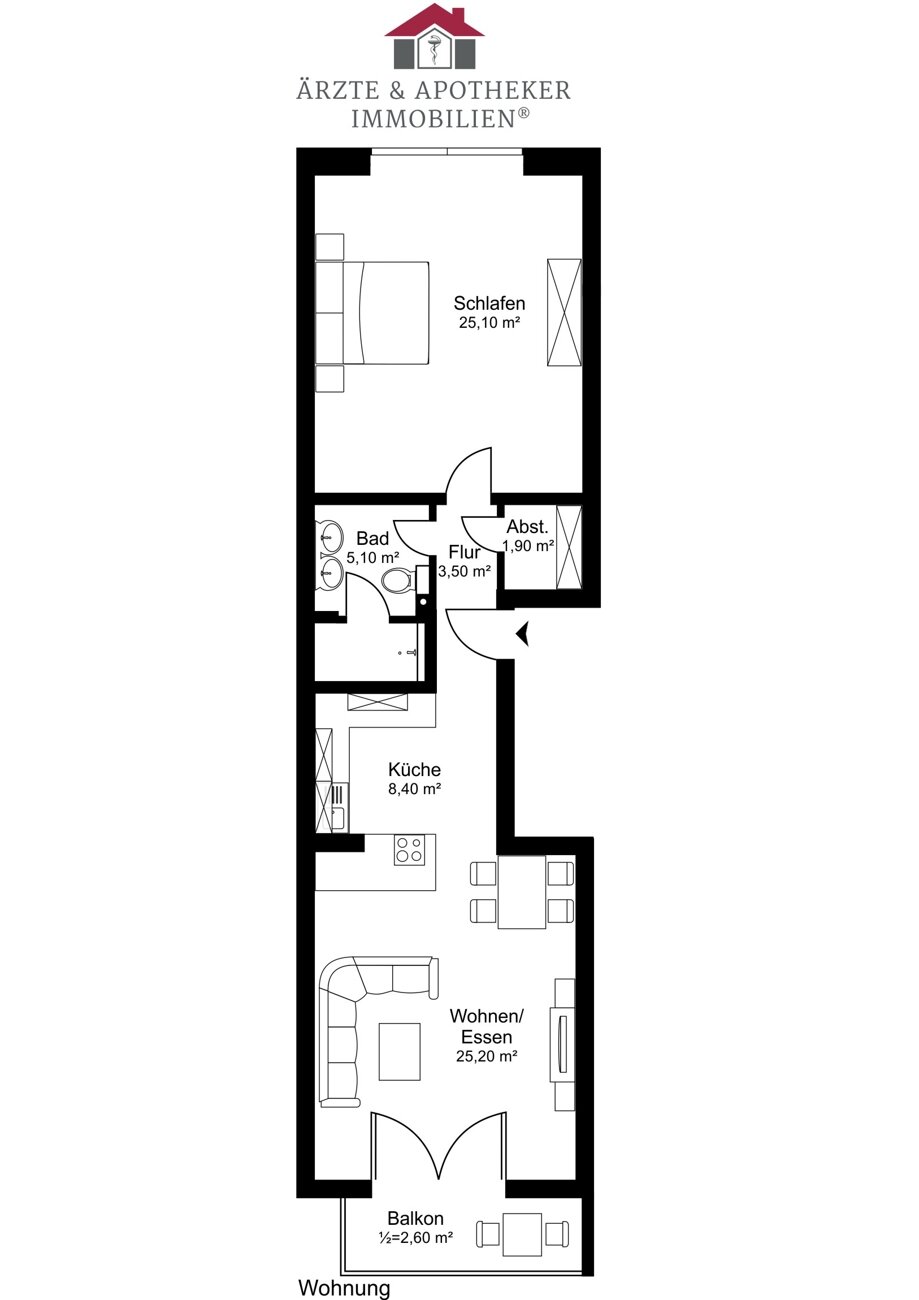 Wohnung zum Kauf 949.000 € 2 Zimmer 71 m²<br/>Wohnfläche Winterhude Hamburg 22301