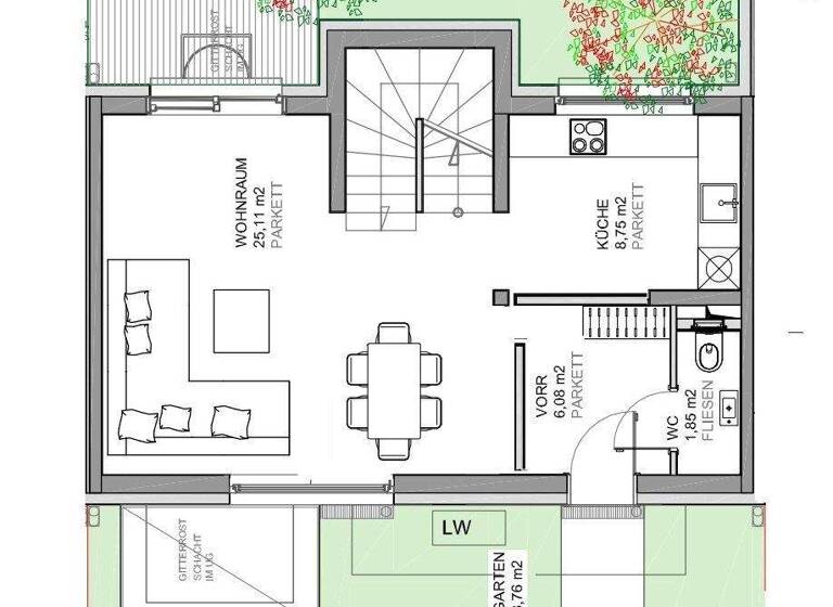 Reihenmittelhaus zum Kauf 685.000 € 6 Zimmer 174,6 m² Orchideenweg 47 Wien 1220