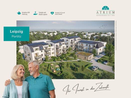 Wohnung zum Kauf - Neubau provisionsfrei als Kapitalanlage geeignet 355.000 € 2 Zimmer 63,5 m² Cradefelder Straße 2 Plaußig-Portitz Leipzig 04349