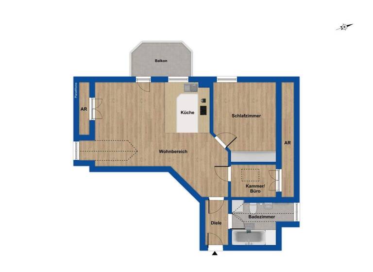 Wohnung zum Kauf 225.000 € 2 Zimmer 55,7 m² 2. Geschoss Neufinsing 85464