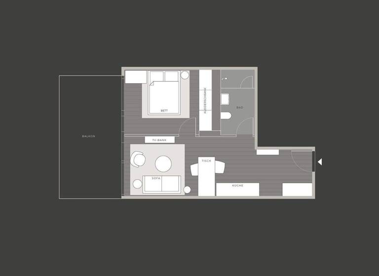 Studio zur Miete auf Zeit 1.490 € 1 Zimmer 43 m² frei ab sofort Nord Stuttgart 70191