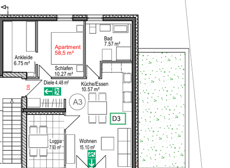 Wohnung zum Kauf provisionsfrei 387.486 € 2 Zimmer 58,7 m² 1. Geschoss frei ab sofort Kirchentellinsfurt 72138