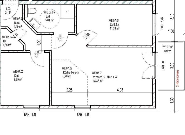 Wohnung zum Kauf provisionsfrei 269.800 € 2,5 Zimmer 58,9 m² 1. Geschoss Ernst-Thälmann-Straße 42 Strausberg 15344