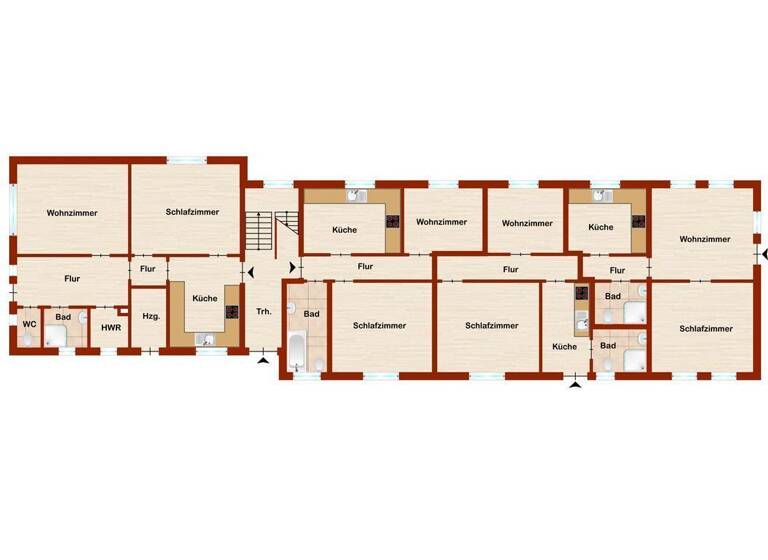Haus zum Kauf als Kapitalanlage geeignet 1.600.000 € 24 Zimmer 365 m²<br/>Wohnfläche 709 m²<br/>Grundstück Borkum 26757