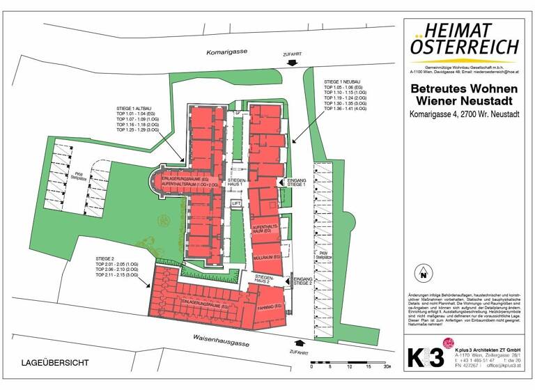 Wohnung zur Miete 810 € 2 Zimmer 57,6 m² frei ab 01.07.2026 Komarigasse Wiener Neustadt 2700