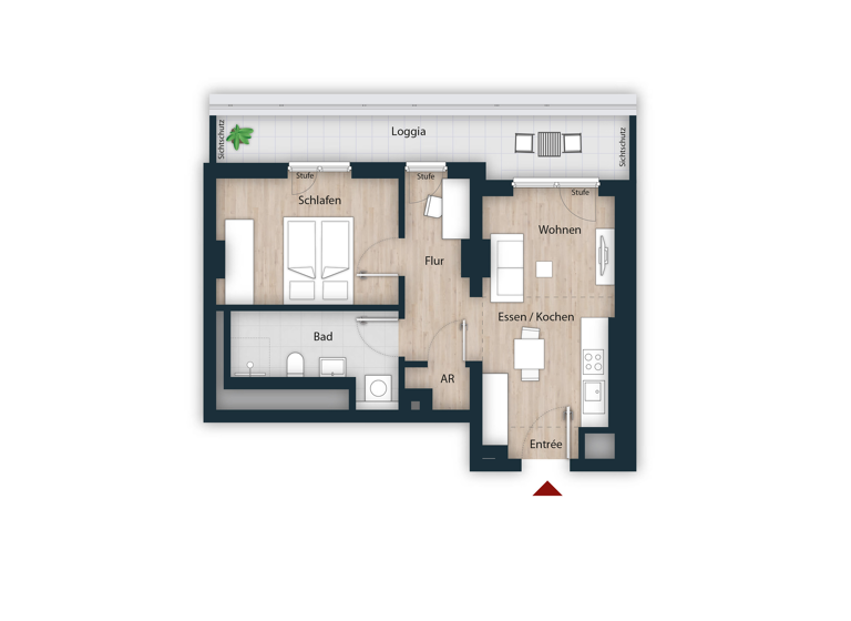Wohnung zum Kauf 481.320 € 2 Zimmer 53,5 m²<br/>Wohnfläche 1.<br/>Geschoss 30.09.2030<br/>Verfügbarkeit Wandererstraße 80 Seeleinsbühl Nürnberg 90431
