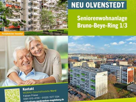 Studio zur Miete 219 € 1 Zimmer 35,9 m² 4. Geschoss Bruno-Beye-Ring 1 Neu Olvenstedt Magdeburg 39130