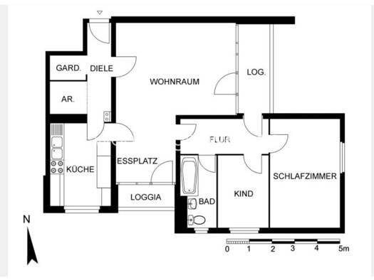 Studio zur Miete Tauschwohnung 502 € 3 Zimmer 81 m² 2. Geschoss Märkisches Viertel Berlin 13435