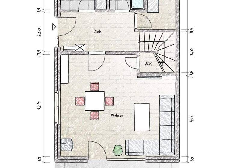 Doppelhaushälfte zum Kauf 349.000 € 3,5 Zimmer 104 m² 287 m² Grundstück Mölln 23879