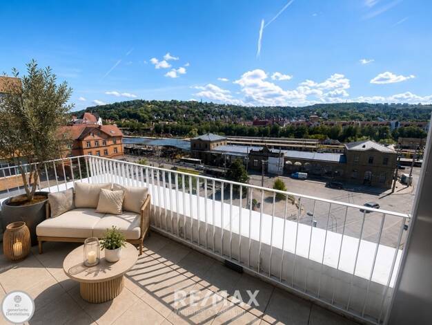Penthouse zur Miete 1.307 € 2 Zimmer 63,5 m² frei ab sofort Stadtmitte Esslingen am Neckar 73728