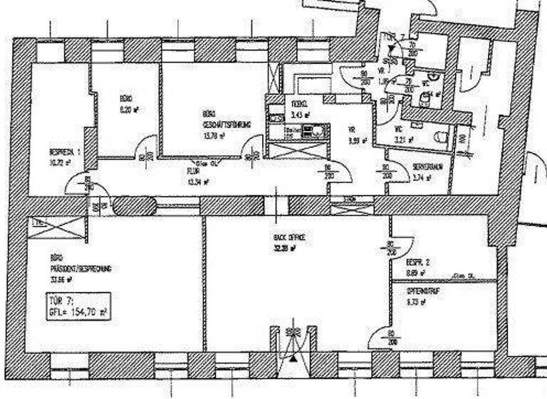 Büro zur Miete 10,14 € 9 Zimmer Wien 1090