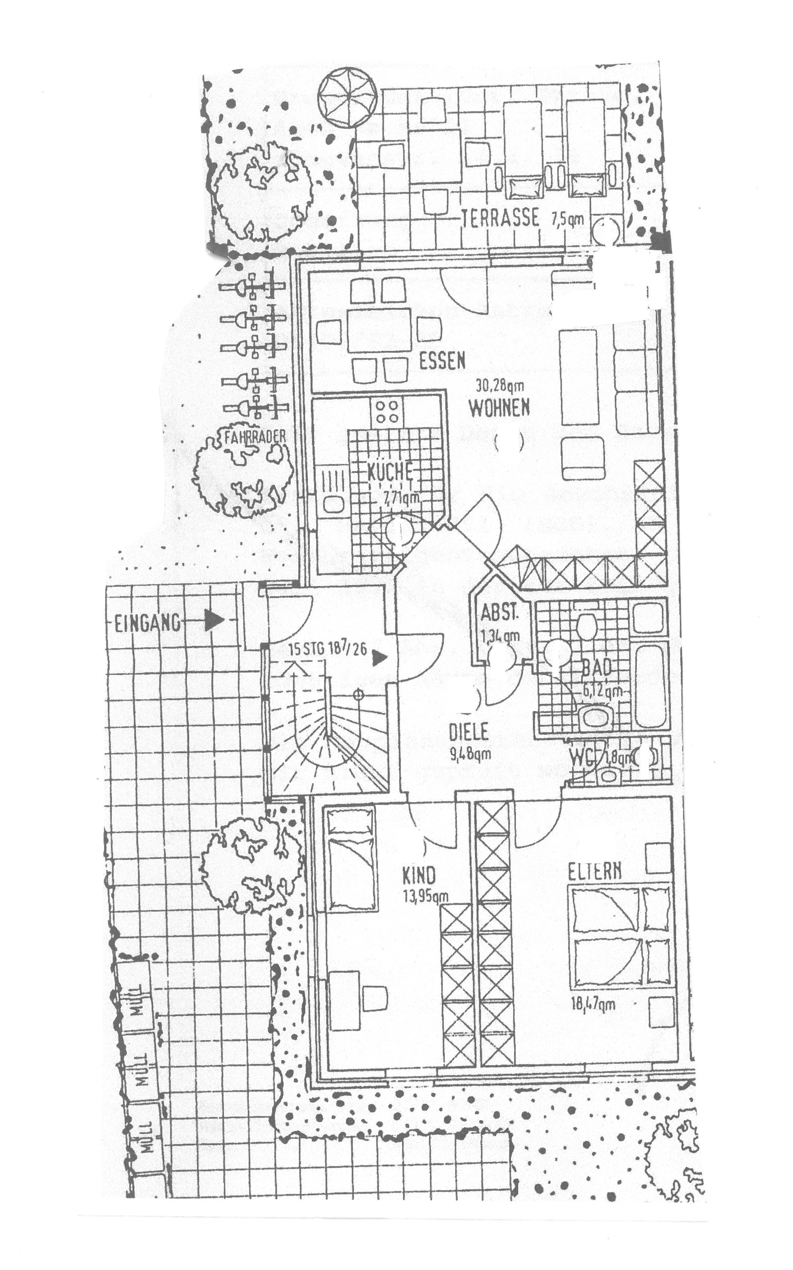 Terrassenwohnung zum Kauf provisionsfrei 465.000 € 3 Zimmer 96,7 m²<br/>Wohnfläche EG<br/>Geschoss Rosellen Neuss 41470